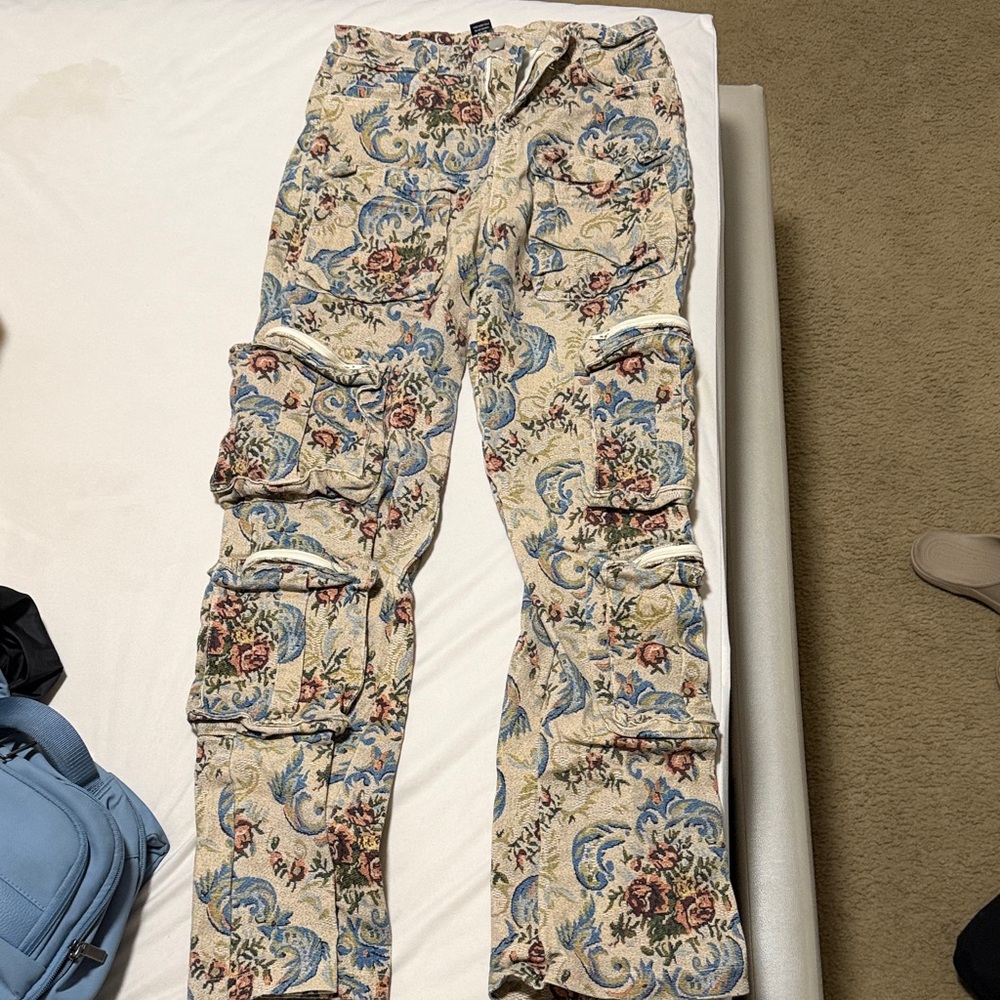Floral Boot Cut Pants